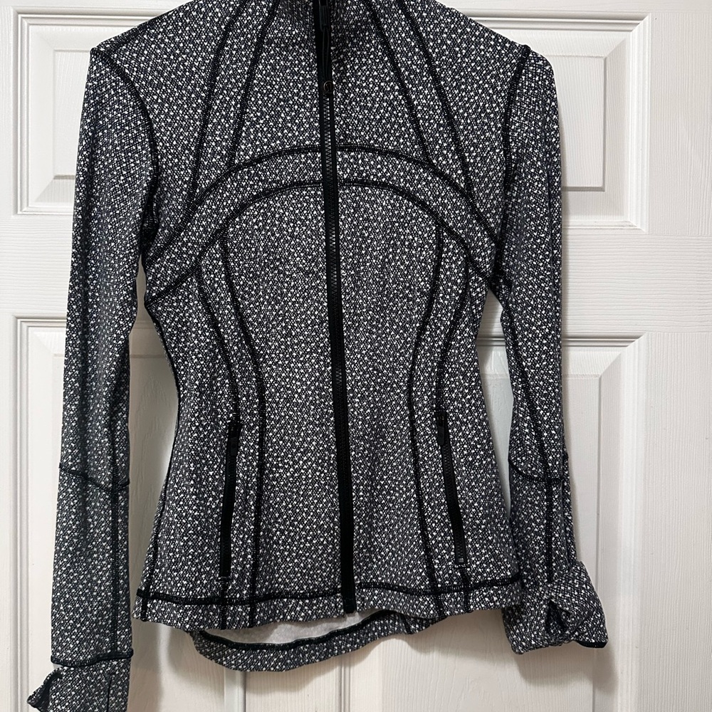 lululemon athletica Black and White Button Down Sweater